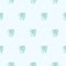 Cute teeth baby dental blue pattern background.