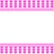 Cute template with pink lined hearts pattern on white background
