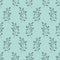 Cute tender green mint twig seamless pattern for textile decoration