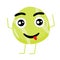 Cute Tennis Ball Cartoon Character.