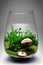 Cute Terrarium with a Little Mushroom Created with Generative AI Technology