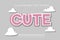 Cute text effect design vector