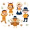 Cute Thanksgiving Character Collection