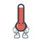 Cute thermometer mascot cartoon character