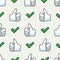 Cute thumbs up hand symbol seamless vector pattern. Hand drawn expression gesture for simple stylized sign. Hand gesture