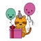 cute tiger birthday gift balloon