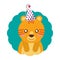 Cute tiger party hat birthday