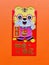 cute tiger on the red envelope with the word \\\