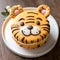 Cute Tiger-shaped Cake: Sumatra-inspired Cartoon Design