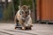 Cute tiger skating at park, created with Generative AI technology