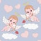 Cute Tiny Baby Eros Bow and Arrow with Heart