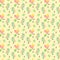 Cute tiny bird on pastel colored background