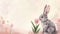 Cute tiny Easter Rabbit with Copyspace