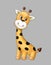 Cute tiny giraffe cub , animal , child coloring book , children story book  illustrasion, postcard, toy