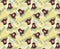 Cute tiny monkey and textile printing variants, gift paper printing patterns, animal picture and writings, pattern, fabric pattern