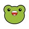 Cute toad face cartoon