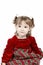 Cute toddler with red dress