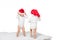 cute toddlers in santa hats