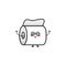 Cute toilet paper character illustration smile happy mascot logo kids play toys template