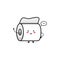 Cute toilet paper character illustration smile happy mascot logo kids play toys template