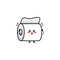 Cute toilet paper character illustration smile happy mascot logo kids play toys template