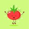 Cute tomato cartoon character .vector