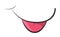 Cute tongue smile vector symbol icon design.