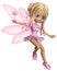 Cute Toon Ballerina Fairy in Pink - jumping