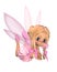 Cute Toon Ballerina Fairy in Pink - lounging