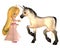 Cute Toon Fairytale Princess and Unicorn