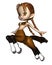 Cute Toon Female Centaur - Brown