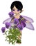 Cute Toon Purple Pansy Fairy, Standing