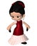 Cute Toon Spanish Flamenco Dancer