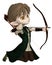 Cute Toon Wood Elf Archer Boy Kneeling