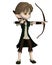 Cute Toon Wood Elf Archer Boy Taking Aim