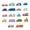 Cute Toy Car Set Of Icons