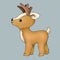 Cute toy kitten deer , deer  animal , animal world, illustration, painting, coloring book, children`s books