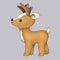 Cute toy kitten deer , deer  animal, animal world, illustration, painting , coloring book , children`s books, toy