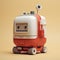 Cute Toy Robot Inspired By Famicom Shape - Dreamy And Colorful Design