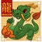 Cute Traditional Chinese Zodiac Animal: Dragon, Vector Illustration