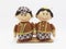 Cute Traditional Statue Model for Marry Couple Symbol and Invitation in White Isolated Background 01