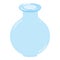 Cute transparent blue glass flower vase, jar.