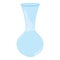 Cute transparent blue glass flower vase, jar.
