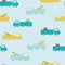 Cute transport seamless pattern