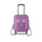 Cute travel suitcase the afraid mascot shape