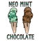Cute trendy neo mint ice cream cone vector illustration. Frozen sweet treat typography clipart.