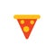 Cute triangle pizza shape symbol vector