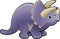 Cute triceratops dinosaur illu