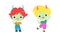 Cute Troll Characters with Different Hair Color Set, Funny Boys Fantasy Fairytale Creatures Cartoon Vector Illustration