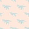 Cute turquoise dinosaur simple seamless pattern on blush pink